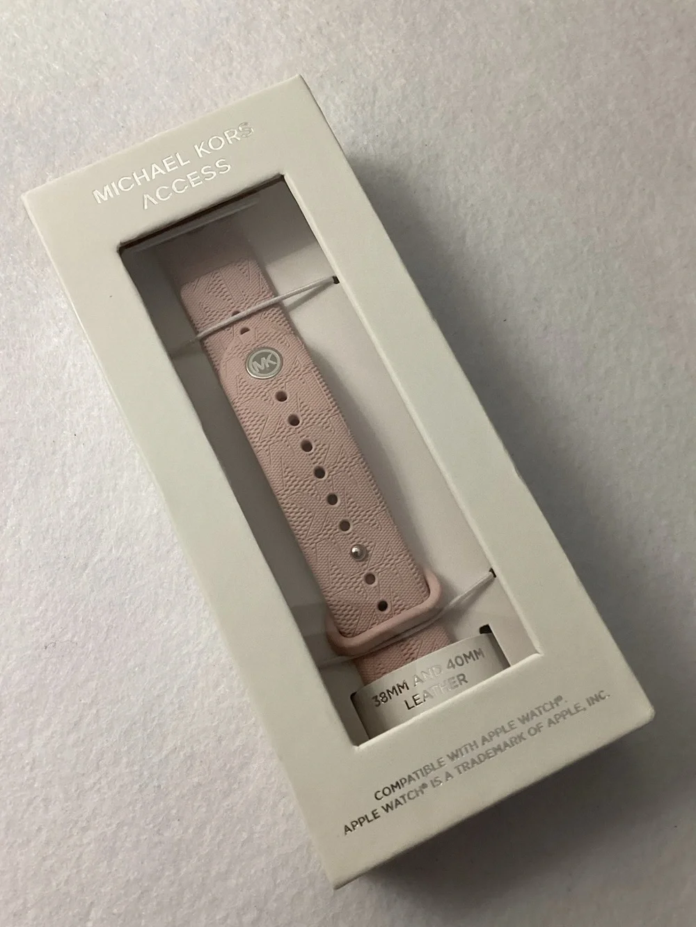 Michael Kors Blush Rubber Apple Watch Band, 38mm or 40mm